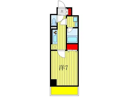 LASANTE柏(1K/3階)の間取り写真