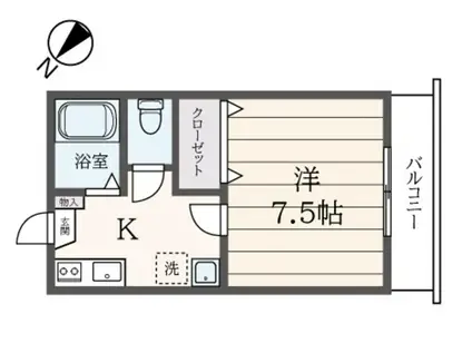 コート二子玉(1K/1階)の間取り写真