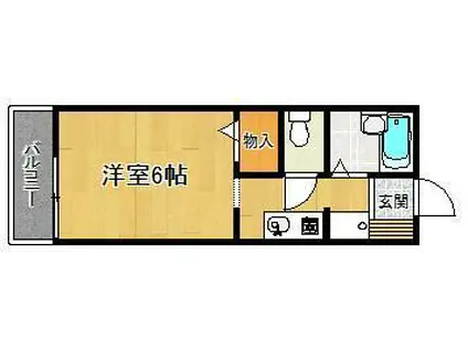 スタチューハイツ(1K/1階)の間取り写真