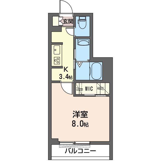 モリス レジデンス(1K/1階)の間取り写真