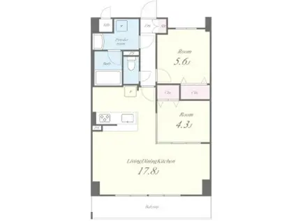 LIER LAVENIR(2LDK/7階)の間取り写真