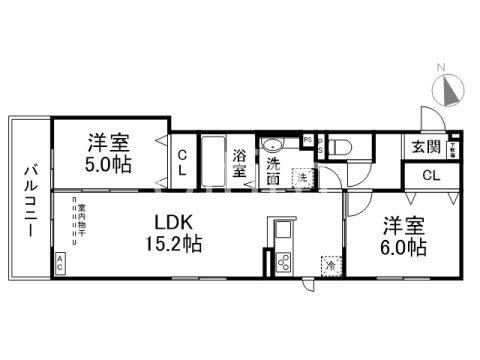 D-ROOM西院小米(2LDK/2階)の間取り写真