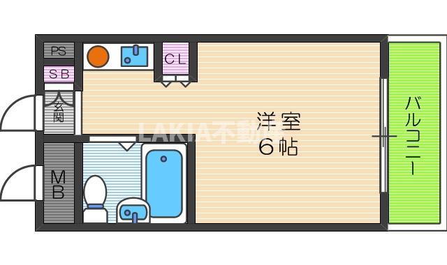 ネオコート天王寺(ワンルーム/5階)の間取り写真