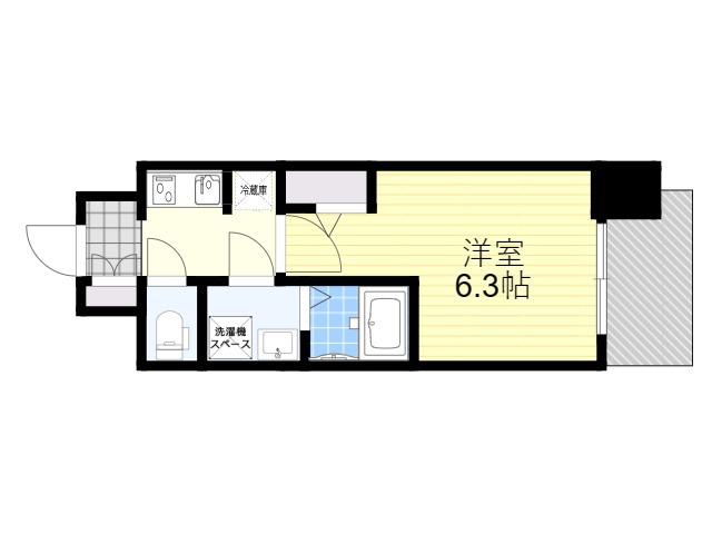 S-RESIDENCE城東SEVER(1K/3階)の間取り写真