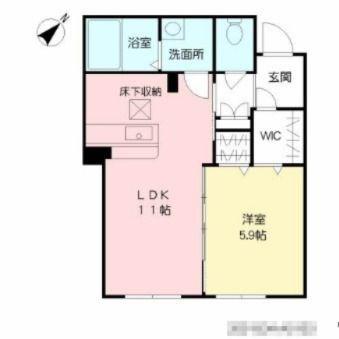 フレシール柳町(1LDK/1階)の間取り写真