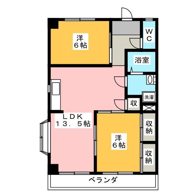 スマートタウン瑞穂(2LDK/3階)の間取り写真