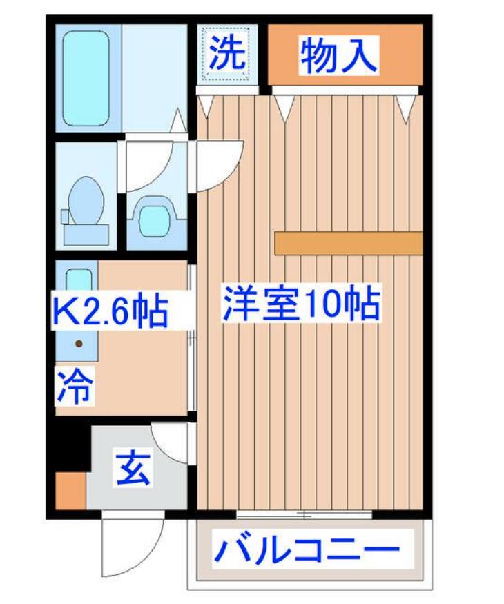 ベルグラン八木山南(1K/1階)の間取り写真