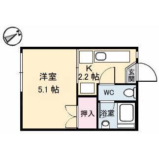 昭和ハイツ(1K/1階)の間取り写真