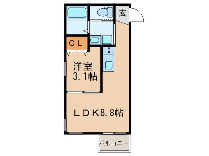 LE GIOIEささしまライブ駅(1LDK/3階)の間取り写真
