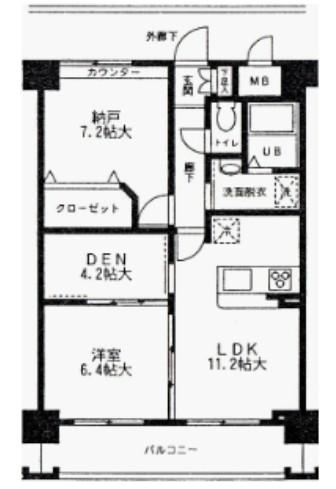 GRANDE FIORE(3LDK/2階)の間取り写真