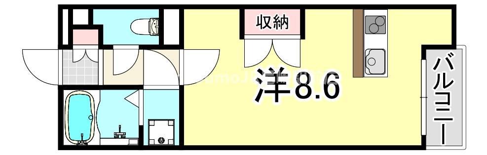 レオネクスト久々知III(ワンルーム/2階)の間取り写真