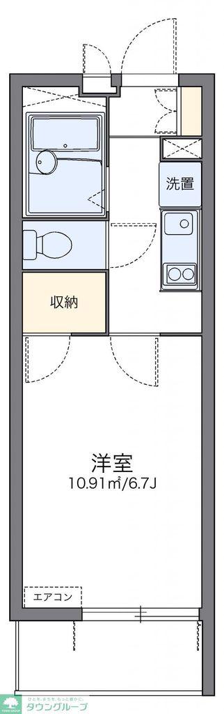 レオパレスブロッサム(1K/3階)の間取り写真