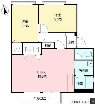 フレグランスSAWADA (2LDK/2階)の間取り写真