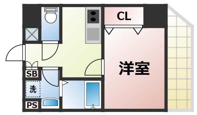 DWELL GALAXY(1K/5階)の間取り写真