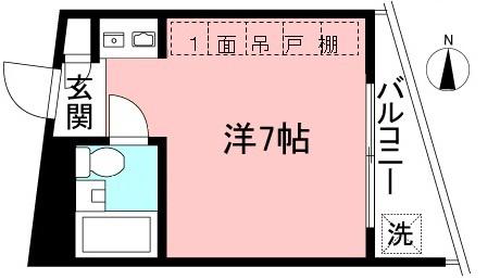 シティライフ北沢(ワンルーム/4階)の間取り写真