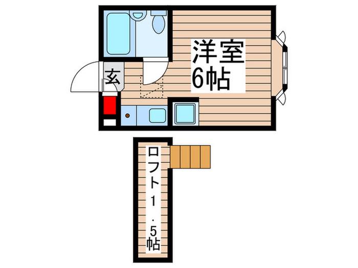 BELPIA常盤平第3(ワンルーム/1階)の間取り写真