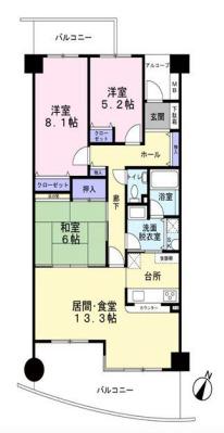 光明池アーバンライフ(4LDK/7階)の間取り写真