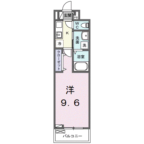 スプレンドーレ(1K/3階)の間取り写真