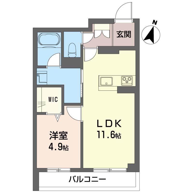 KSII(1LDK/1階)の間取り写真