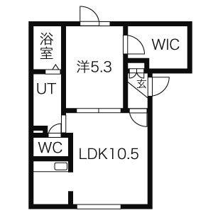 パールウエストA(1LDK/2階)の間取り写真
