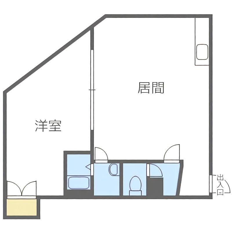 カーサ月寒(1DK/2階)の間取り写真