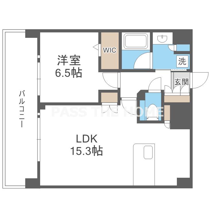 プレサンス東淀川駅前プローシェ(1LDK/15階)の間取り写真