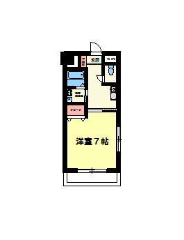 宇田川柏ビル(1K/5階)の間取り写真