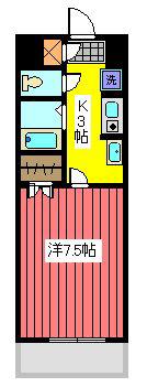 クオリティライフ優(1K/3階)の間取り写真