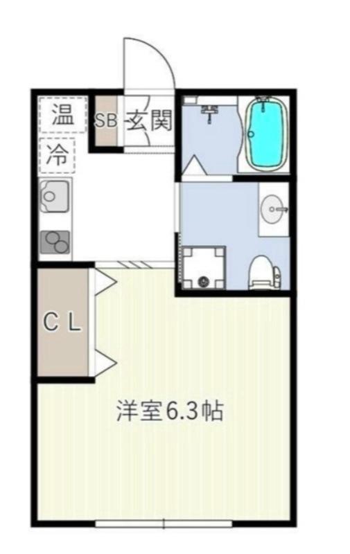 HARMONY FLATS不動前(ワンルーム/2階)の間取り写真