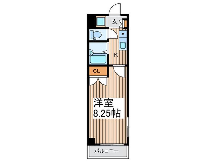 成増プラザA(1K/4階)の間取り写真