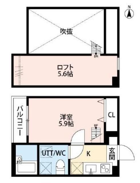 FERRIS座間(1K/1階)の間取り写真