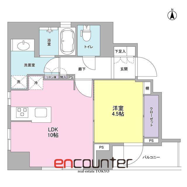 LUCULIA COURT(1LDK/3階)の間取り写真