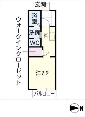 グリーンフジIII(ワンルーム/1階)の間取り写真