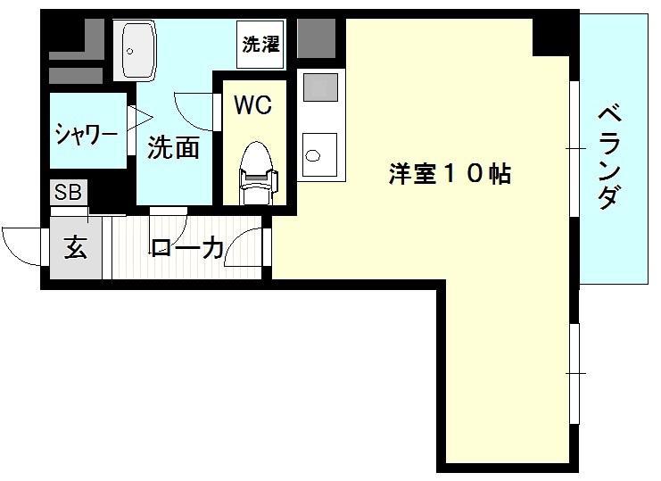 アムールみのり(ワンルーム/4階)の間取り写真