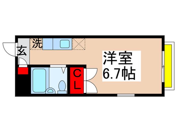 エステートピア村石NO2(ワンルーム/1階)の間取り写真