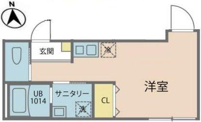 カインドネス練馬春日町(ワンルーム/1階)の間取り写真