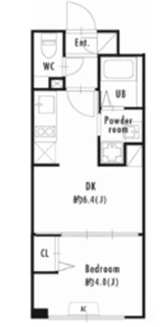 プライマル大塚(1DK/2階)の間取り写真