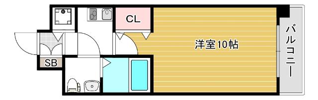 PHOENIX難波イースト(1K/9階)の間取り写真