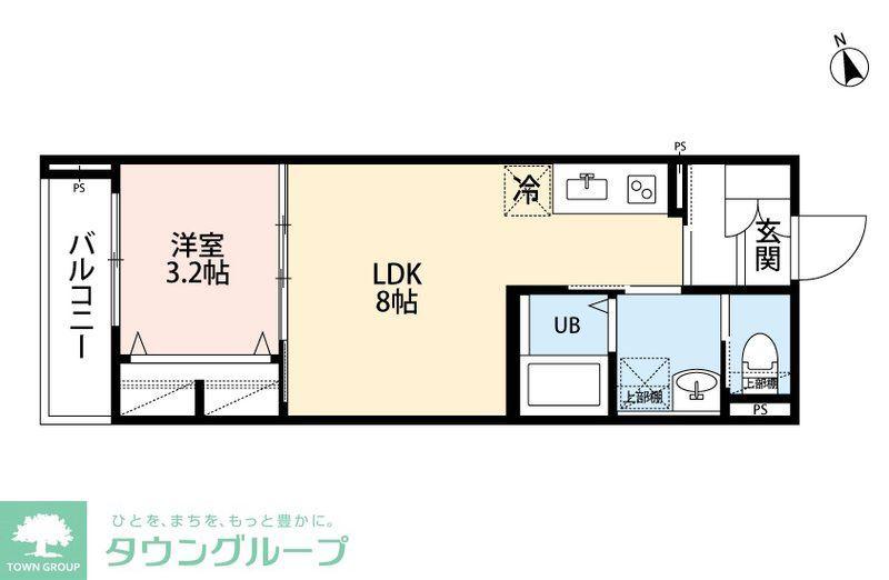 QUALIA KITAKASHIWA(1LDK/2階)の間取り写真