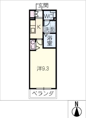 MELIV西一宮(1K/5階)の間取り写真