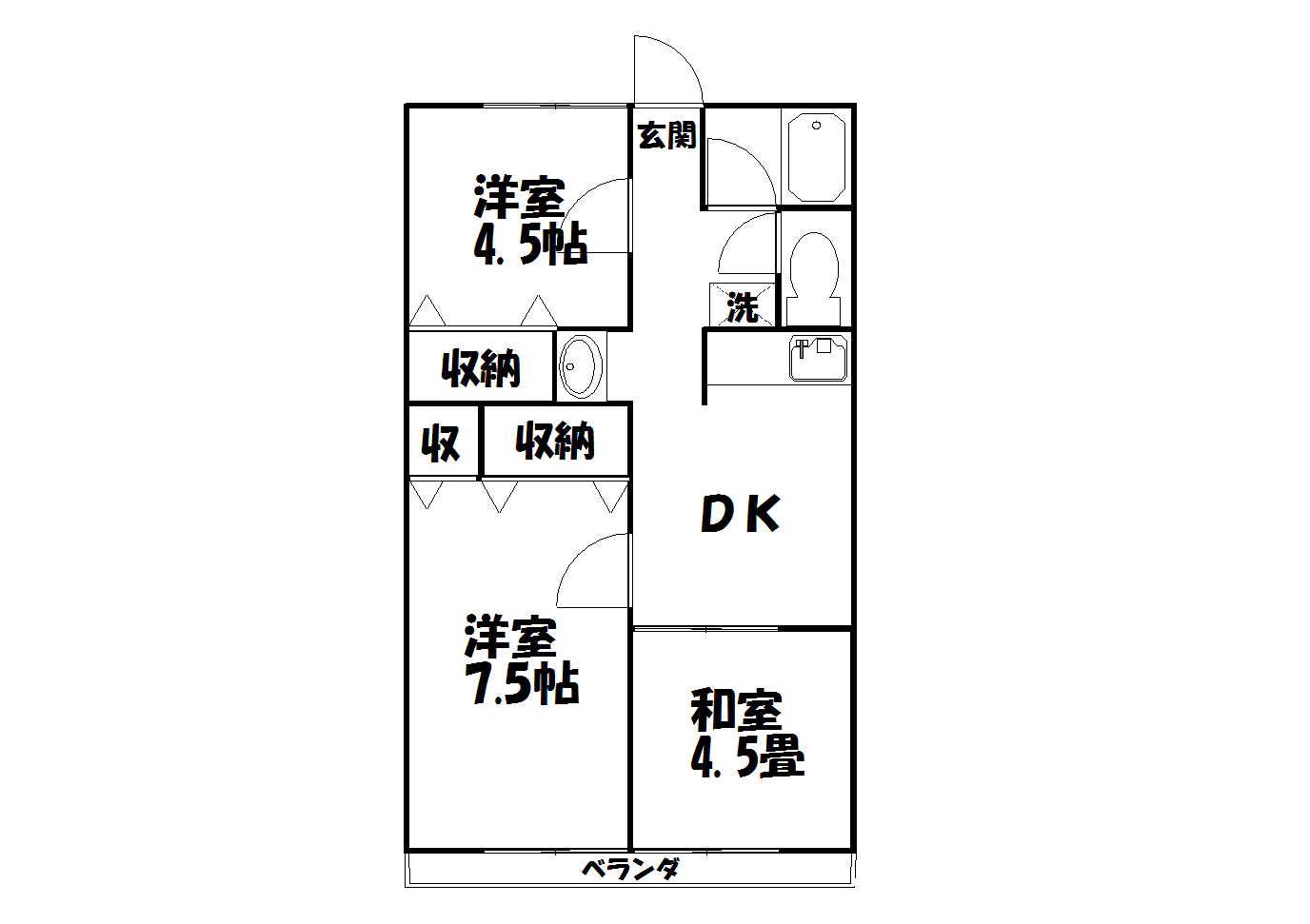 YOハイム3(3DK/2階)の間取り写真