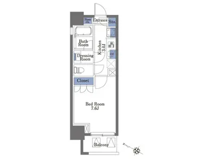 プライムメゾン神保町(1K/11階)の間取り写真