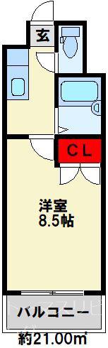 FSFLATS古船場 (1K/12階)の間取り写真