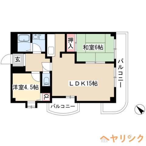 NODA GULANDE(2LDK/2階)の間取り写真