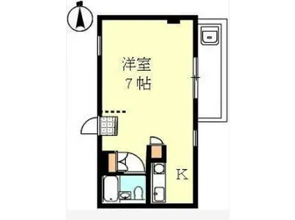 AM SII(1K/3階)の間取り写真