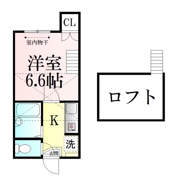エスペランサ東照宮(1K/1階)の間取り写真