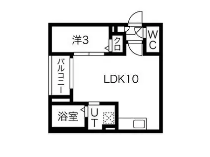 WARREN HOSHIZAKIII(1LDK/1階)の間取り写真