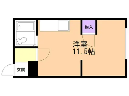 アバンセ20(ワンルーム/2階)の間取り写真