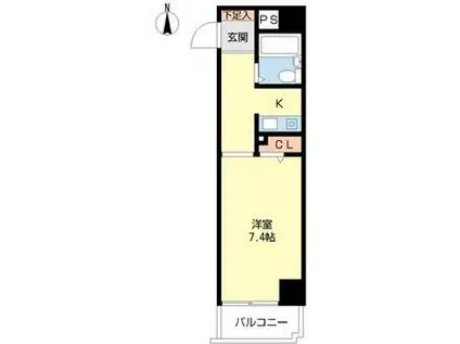 ジョイフル名古屋駅前(1K/7階)の間取り写真