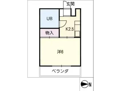 コーポ瑞松(1K/3階)の間取り写真